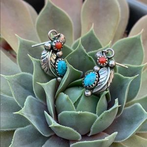 🔴 2 for 20$ Turquoise Sterling Silver Earrings